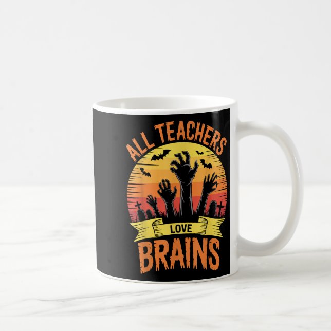 Halloween Teachers Shirts Women Men All Teachers L Kaffeetasse (Rechts)