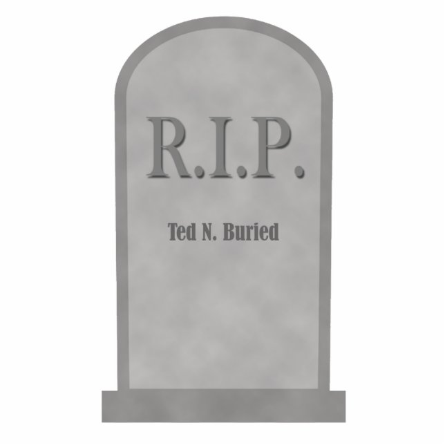 Halloween Ted N. Buried Grabstein Foto Sclupture Freistehende Fotoskulptur (Vorne)