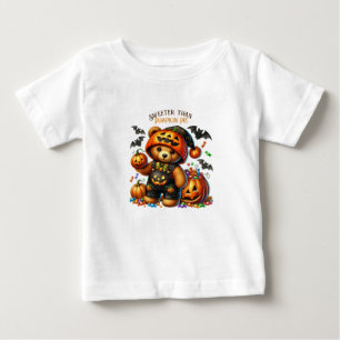 Halloween Teddy Bar Wizard Holiday Baby T-shirt