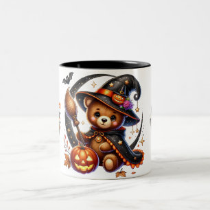 Halloween Teddy Bar Wizard Holiday Zweifarbige Tasse