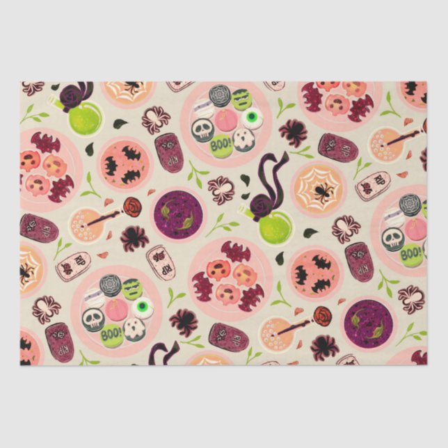 Halloween Tee Party Tissue Paper Seidenpapier (Vorderseite)