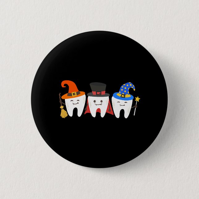 Halloween Teeth Dental Button (Vorderseite)