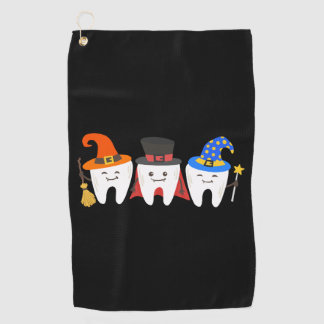 Halloween Teeth Dental Golfhandtuch