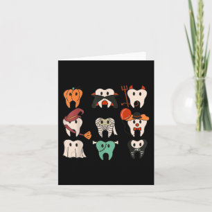 Halloween Teeth Spooky Halloween Dentist Zitat Karte