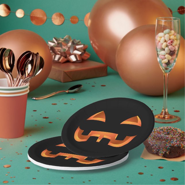 Halloween Tellers Festive Pumpkin Paper Teller (Multi)