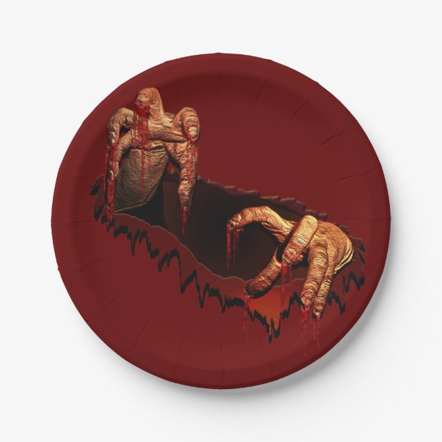 Halloween Tellers Festive Zombie Girl Paper Teller (Vorderseite)