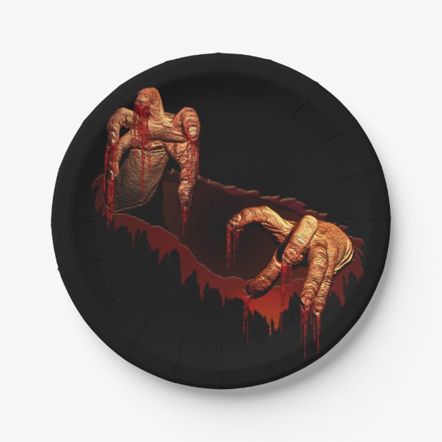 Halloween Tellers Festive Zombie Girl Paper Teller (Vorderseite)