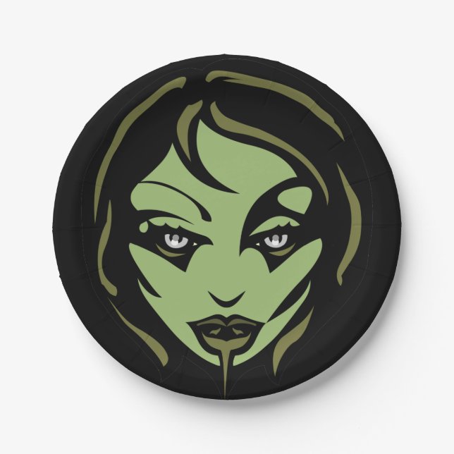 Halloween Tellers Festive Zombie Girl Paper Teller (Vorderseite)