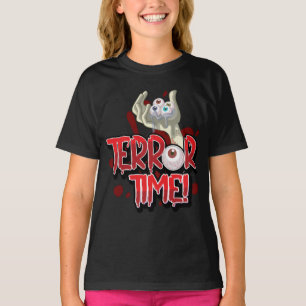 Halloween Terror Zeit Zombie Hand mit Augen T-Shirt
