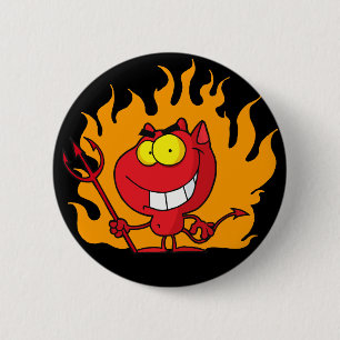 Halloween-Teufel-Knopf Button