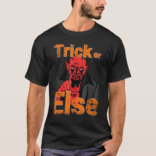 Halloween Teufel Streich oder Saures Gruseliger Sa T-Shirt (Vorderseite)