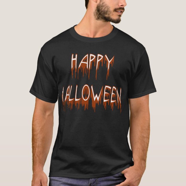 Halloween-Text T-Shirt (Vorderseite)