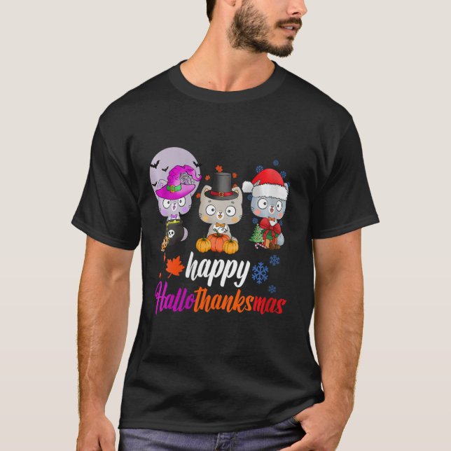 Halloween Thanksgivi T-Shirt (Vorderseite)