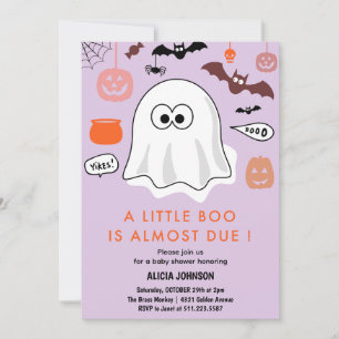 Halloween-Thema Baby Dusche Einladung wenig boo
