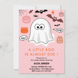 Halloween-Thema Baby Duwer Einladung Geist
