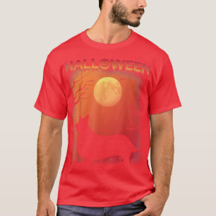 Halloween Thema im Vintage-Stil Corgi Hund Hallowe T-Shirt