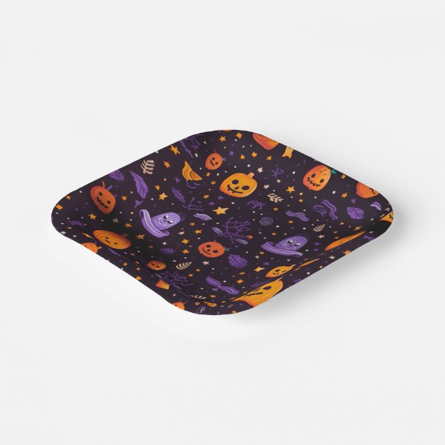 Halloween-Thema Pappteller (Gewinkelt)
