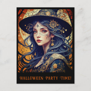 Halloween Thema Tattooed Hexe Party Einladung Postkarte