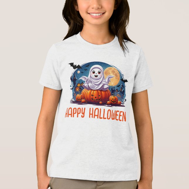 Halloween-Thema Tri-Blend Shirt (Vorderseite)