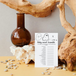 Halloween-Thema Wortspiel Baby-Duschgame