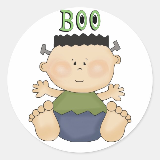 Halloween Theme Baby Boy BOO Fun Stickers (Vorderseite)