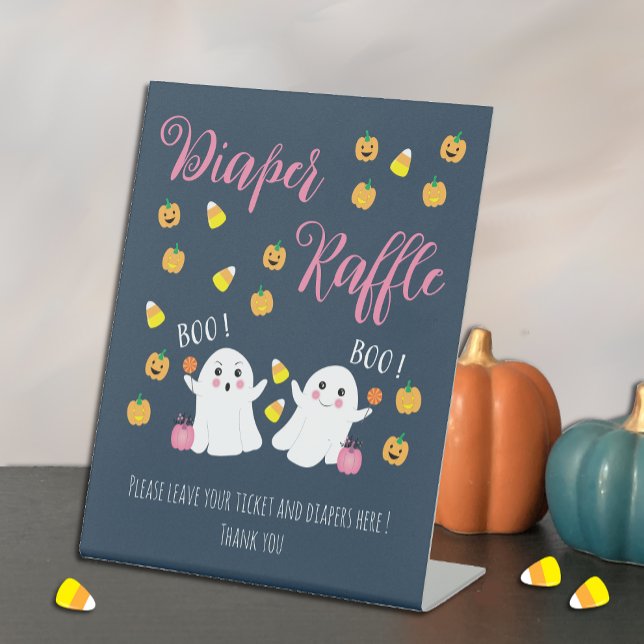 Halloween Theme Diaper Raffle Dark Blue Sign Sockelschild (Von Creator hochgeladen)