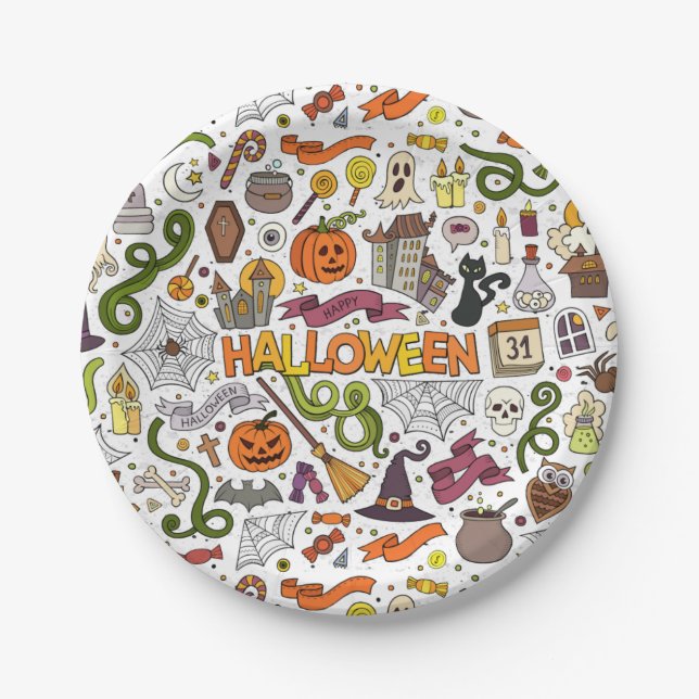 Halloween Theme, Party Perfect Paper Plate Pappteller (Vorderseite)