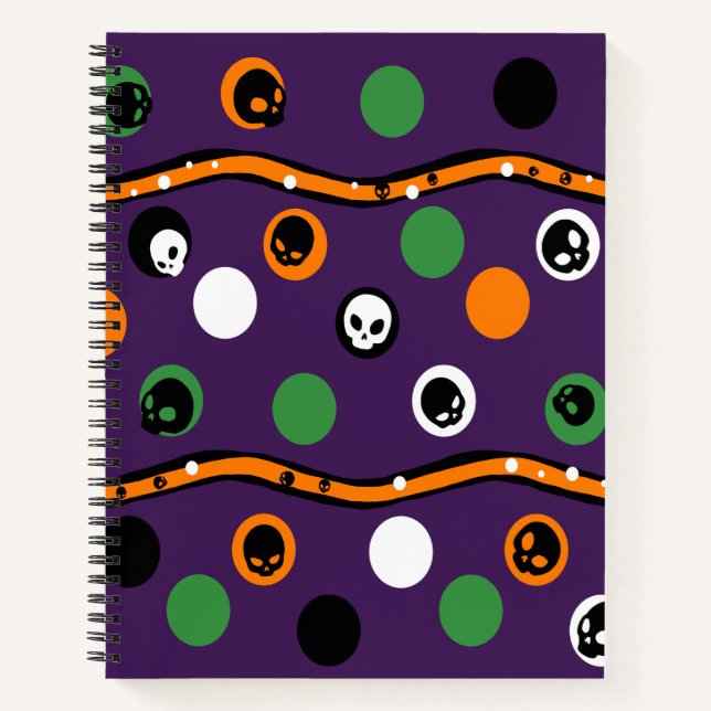 Halloween Theme Spiral Notebook Notizbuch (Vorderseite)