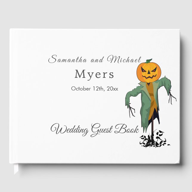 Halloween Theme Wedding Gästebuch mit FOTO (Vorderseite)