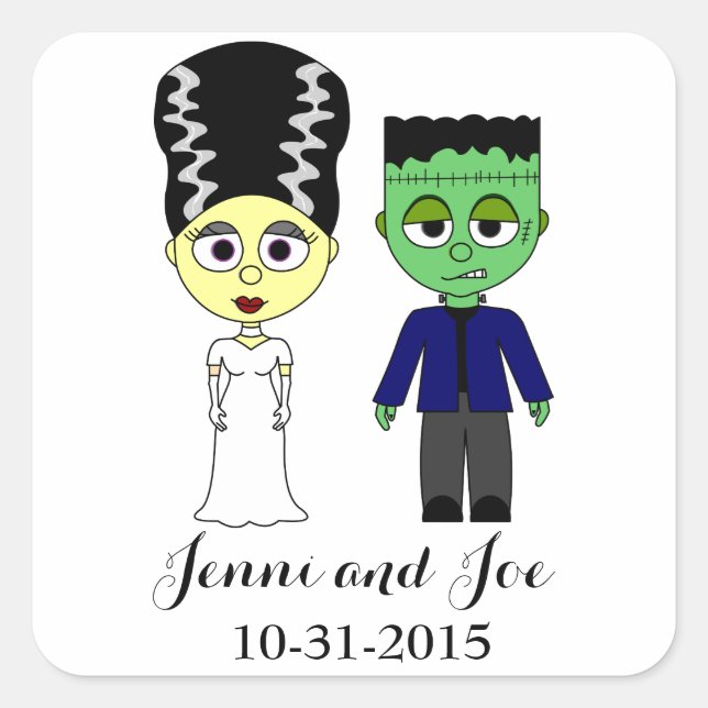 Halloween Theme Wedding Stickers (Vorderseite)
