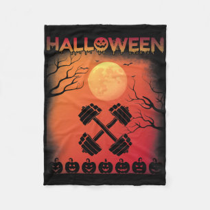 Halloween Themed Vintag Style Gym Halloween Holid Fleecedecke