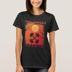 Halloween Themed Vintag Style Gym Halloween Holid T-Shirt