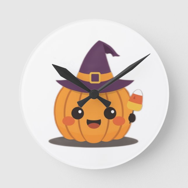 Halloween themed wall clock  runde wanduhr (Vorderseite)
