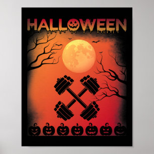 Halloween-Themen Vintage-Stil Fitnessstudio Hallow Poster