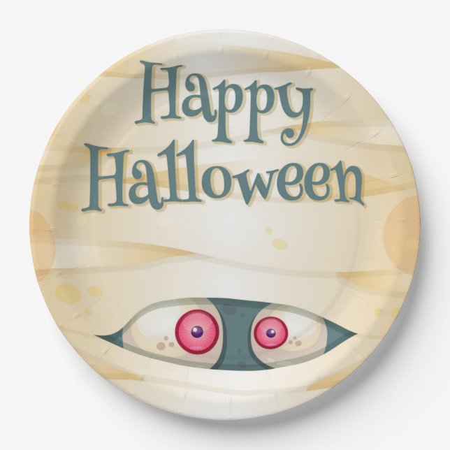 Halloween Themenpapierplatte Pappteller (Vorderseite)