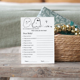 Halloween Themes wünscht sich das Baby-Duschspiel Einladung