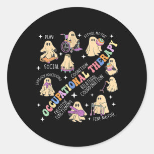 Halloween-Therapeut Spooky Ot Runder Aufkleber