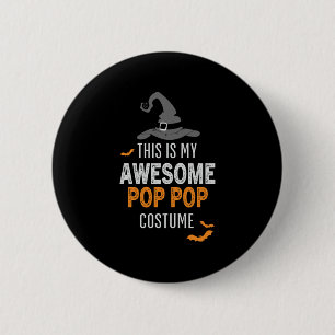 Halloween This is My Awesome Pop Birthday Button