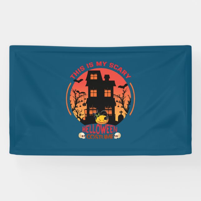 Halloween This Is My Scary Helloween Anzug Banner (Horizontal)