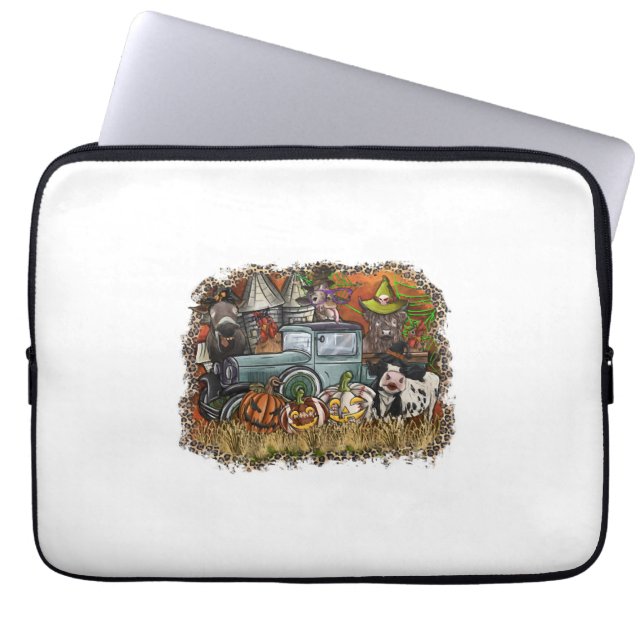 Halloween-Tier Laptopschutzhülle (Vorderseite)
