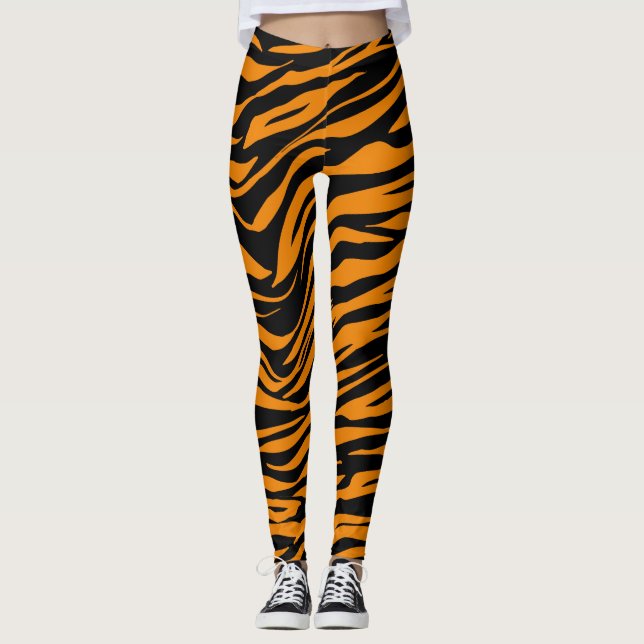 Halloween-Tiermuster Leggings (Vorderseite)