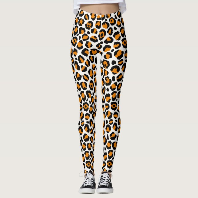 Halloween-Tiermuster Leggings (Vorderseite)