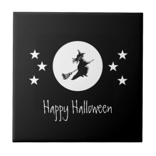 Halloween-Tile, schwarz Fliese