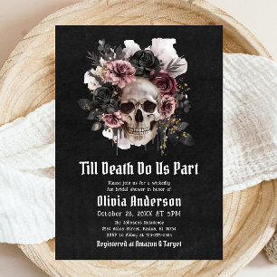 Halloween Till Death Do us Part Brautparty Einladung