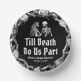 Halloween Till Death Do us Part Brautparty Pappteller