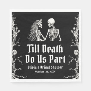 Halloween Till Death Do us Part Brautparty Serviette