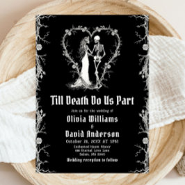 Halloween Till Death Do us Part Gothic Wedding Einladung