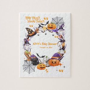 Halloween Tiny Feet, sprichwörtlich süße Babydusch Puzzle
