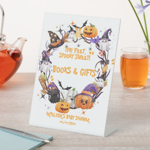 Halloween Tiny Feet, sprichwörtlich süße Babydusch Sockelschild