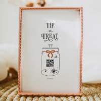 Halloween Tips Scan QR Code Zahlungs-Zeichen